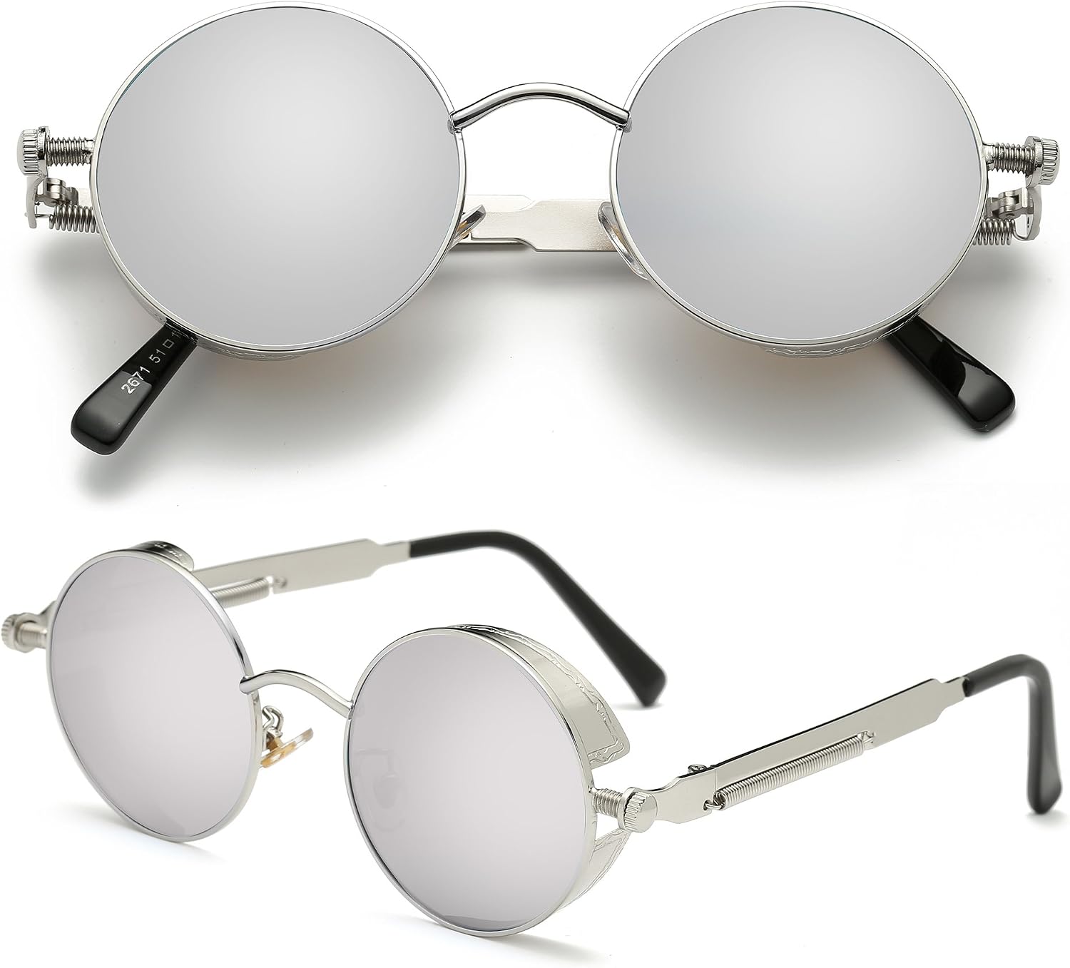 HatPanda Occhiali da sole rotondi polarizzati Steampunk Occhiali da sole  retrò per uomo e donna Donna Abbigliamento outlookplanningdevelopment.com.au
