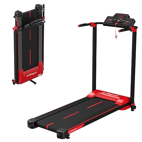 Folding Treadmill, 3HP Foldable Treadmill 300 LB Capacity with LED