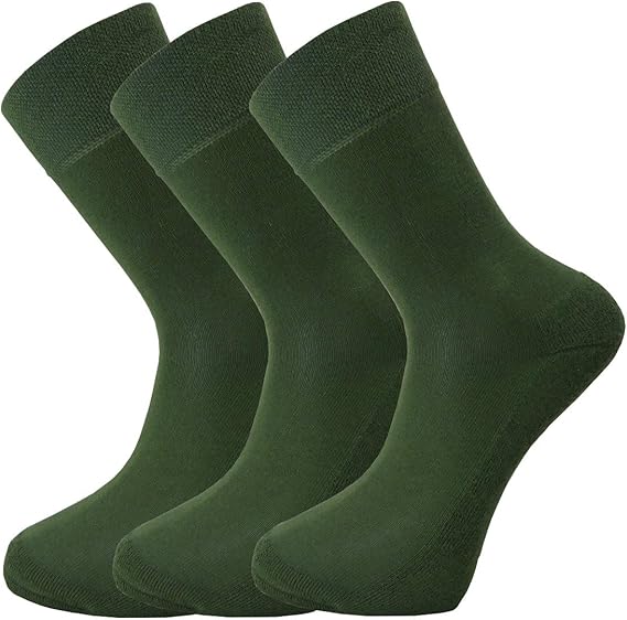 Ladies/Men's Bamboo socks Unique Double Sole (3 x GREEN pack