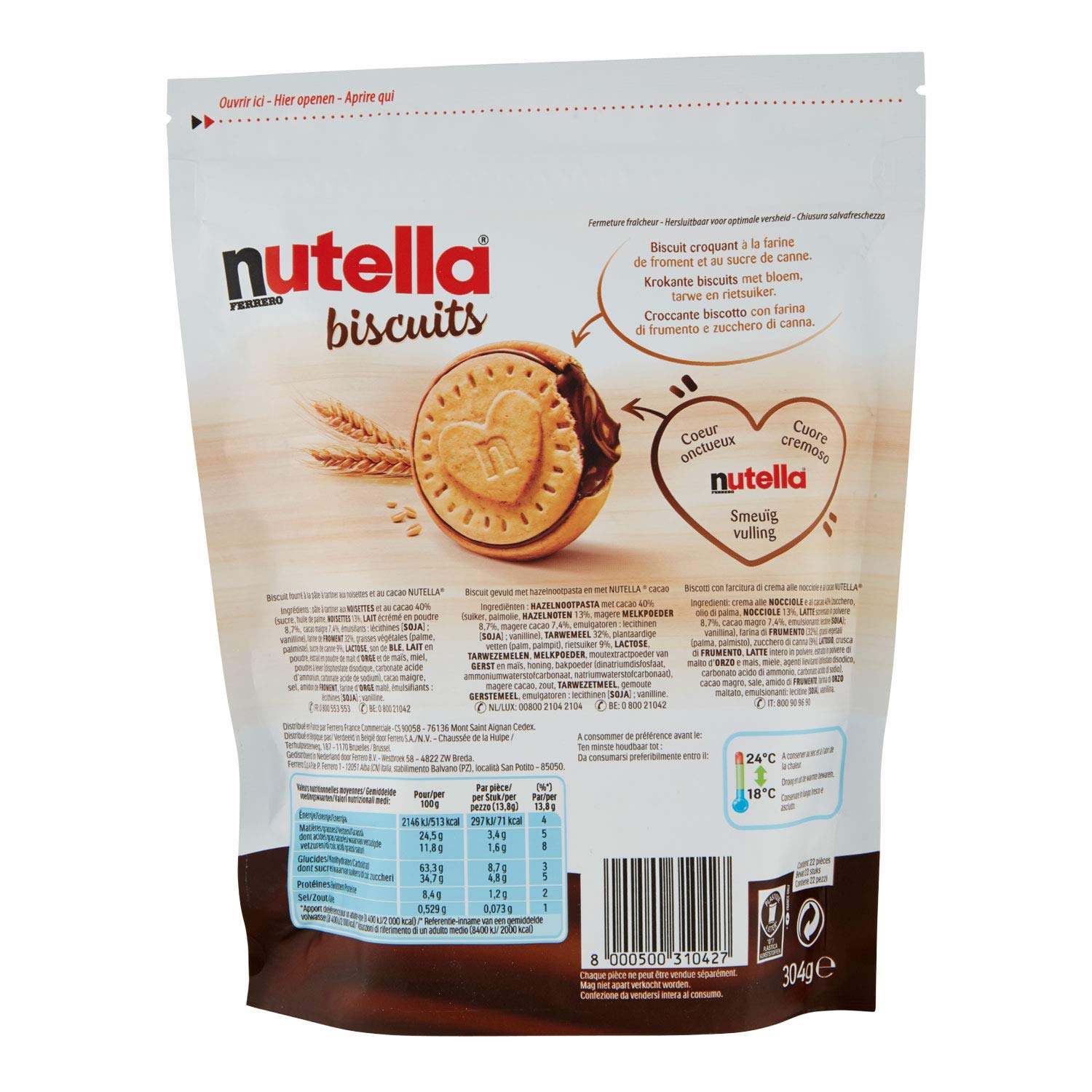 Nutella Biscuits Resealable Bag Buy Online in UAE. Grocery Products in the UAE See Prices