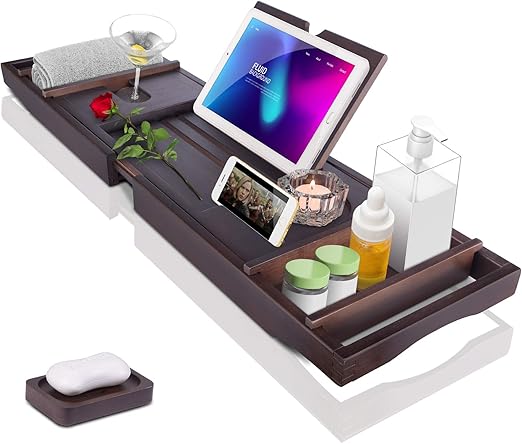 Amazon.com: Bath Tub Tray Caddy, Bathtub Shelf Table ...