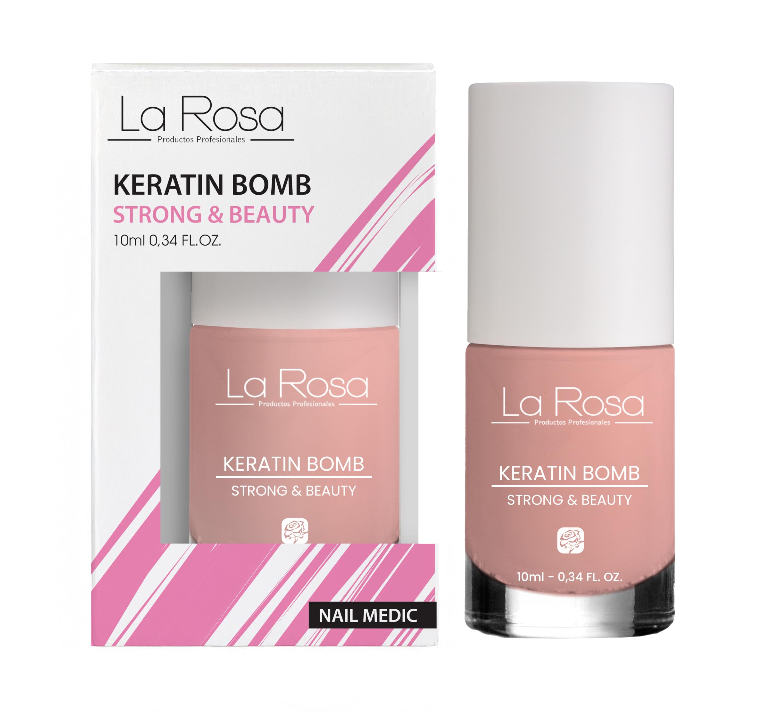 LaRosa Nail REPAIR serum KERATIN BOMB nail care vegetable treatment strengthener nail growth BEST SOLUTION for damaged, brittle nails - 10 ml — image 1