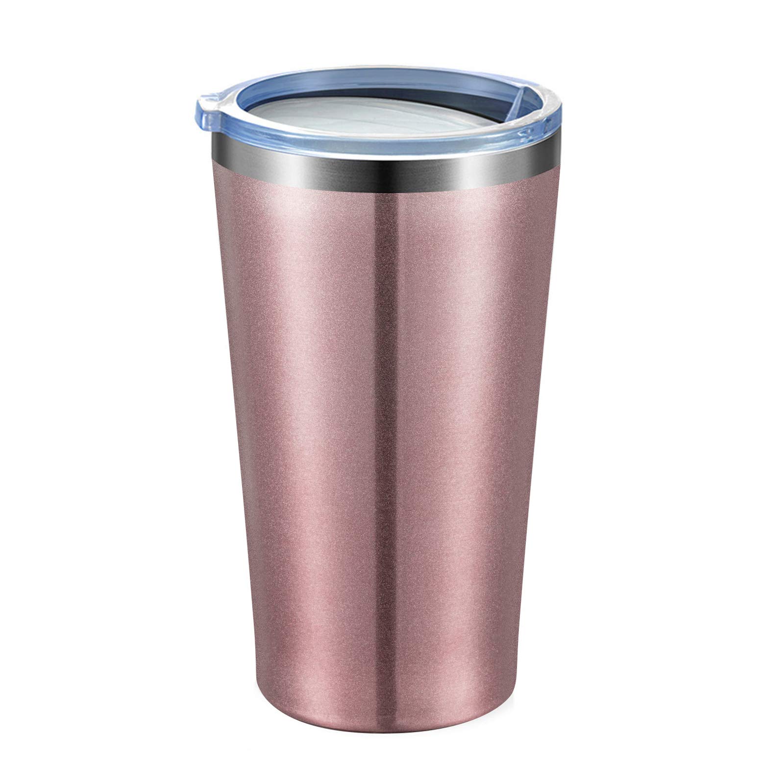 MEWAY 16oz Tumbler Stainless Steel Travel Coffee Mug with Lid ,Double Wall Insulated Coffee Cup Gift in Bulk for Women for Home, Office, Travel Great (Rose Gold, 1)