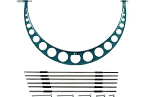 Mitutoyo 104-153 Outside Micrometer, Interchangeable Anvils, Ratchet Stop, 16-20" Range, 0.001" Graduation, +/-0.00043" Accuracy, 4 Anvils, 4 Standards
