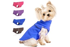 PINKTIE Dog Clothes for Small Dogs, Boy Girl Dog Sweaters for Small Dogs Cats, Fleece Vest Dog Sweater, Warm Pullover Fleece Dog Jacket, Winter Puppy Clothes Pet Cat Dog Coat Apparel Outfit (X-Small, Blue)