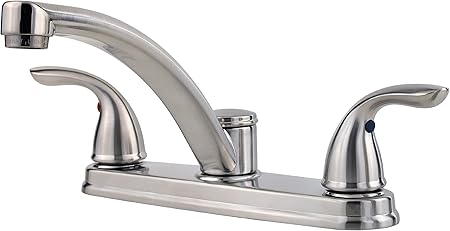 Pfister Lf035 3ths Delton 2 Handle Kitchen Faucet In Stainless