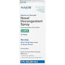 Amazon.com: MAJOR 12-Hour Nasal Decongestant Spray - Oxymetazoline ...