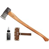 1844 Helko Werk Germany Traditional Saxon Heavy Log Splitting Axe (13588) | Made in Germany Heavy Duty Splitting Axe for Chopping Firewood and Splitting Logs Head 6-1/4 lbs, Handle 31 in.
