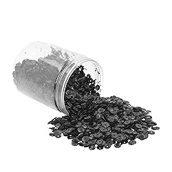 Mandala Crafts 20000 Black Sequins for Crafts DIY