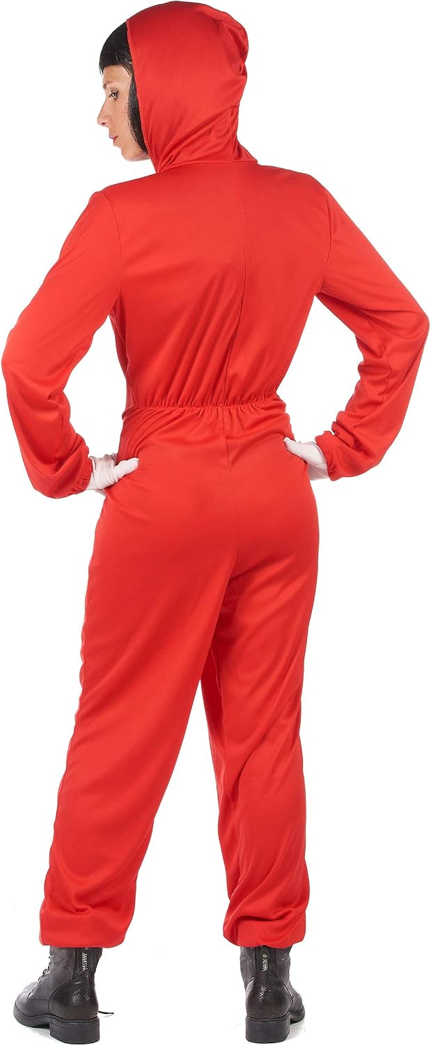 Rogue Toi Adult Red Robber Jumpsuit Costume - Red - S/M (160-175 cm), S-M - Image 5