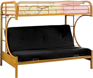 Amazon Com Furniture Of America Metal Twin Over Futon Bunk Bed