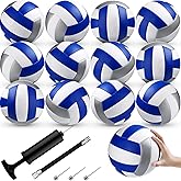 Wettarn Official Size 5 Volleyballs Bulk Soft Recreational Volleyballs with Pump Regulation Size for Beginner Indoor Outdoor Beach Gym Pool Sand Sport