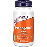 NOW Supplements, Pycnogenol 30 mg (a Unique Combination of Proanthocyanidins from French Maritime Pine) with 300 mg Bioflavon
