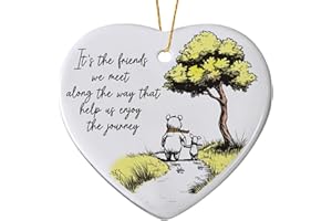 Friendship Gifts for Women Men - Ceramic Friends Christmas Ornaments 2026 - Friendship Ornaments for Christmas Tree Decoratio