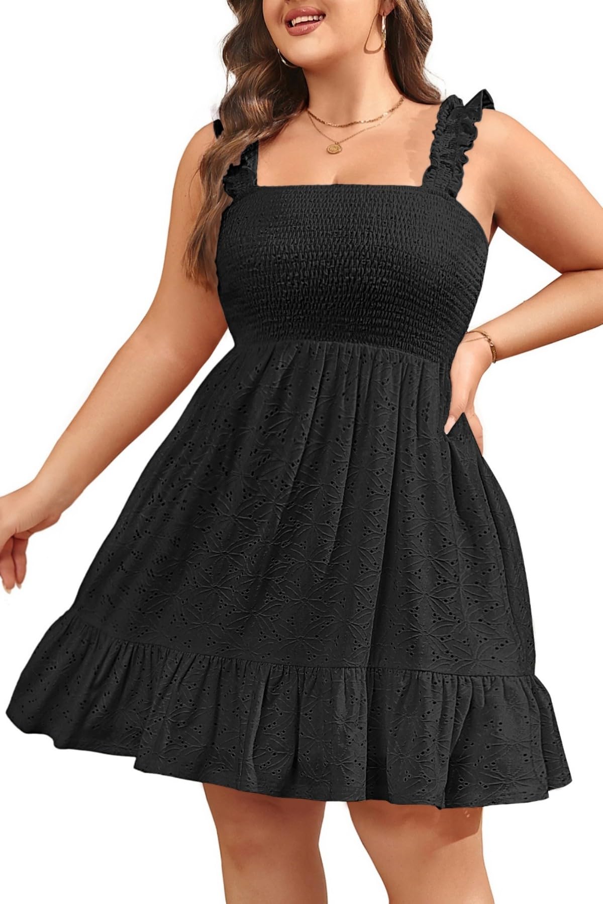 Talisea Women’s Plus Size Summer Dresses Black