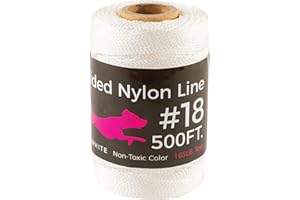 Swift Paws Nylon Line - for Dogs - Accessory for Home Lure Course - High Visibility Line - Strong Braided Nylon - Non-Toxic Color - Provides Exercise and Stimulation - 500 feet - White