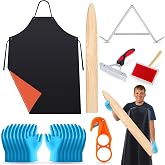 Yerliker 16 Pcs Fleshing Beam Taxidermy Kit, Fur Leather Handling Tools | Starter Set with Apron, Gloves, Scraper for Skinning, Hide Processing Supplies, Tanning Workshop Equipment, Standard Beam