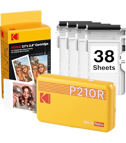 Amazon.com: KODAK Mini 3 Retro 3x3 Portable Photo Printer, 4PASS