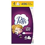 Puffs Ultra Soft Facial Tissues, 4 Family Size
