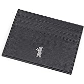 BERLINER BAGS Premium Genuine Leather Card Wallet Hugo, RFID Blocking Card Holder, Front Pocket Wallets, Slim Wallet for Men and Women - Black