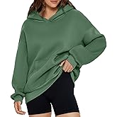 Glamaker Women's Oversized Essentials Hoodies Fleece Sweatshirts Fall Long Sleeve Sweater Pullover Hoodie With Pocket
