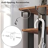 HOOBRO Tall Shoe Rack Vertical Organizer 8-Tier Narrow Rustic Brown EBF07XJ01G1 view 6