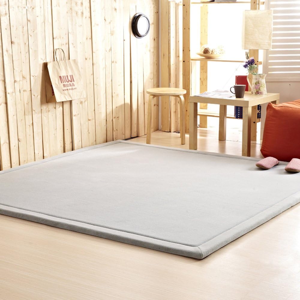 Baby Play Mat Thicken Kids Rugs Coral Fleece Kids Carpet Baby Crawling Mats Pad Durable Tatami Floor Mat Toy Games Area Rugs 50CMX100CM (Grey)