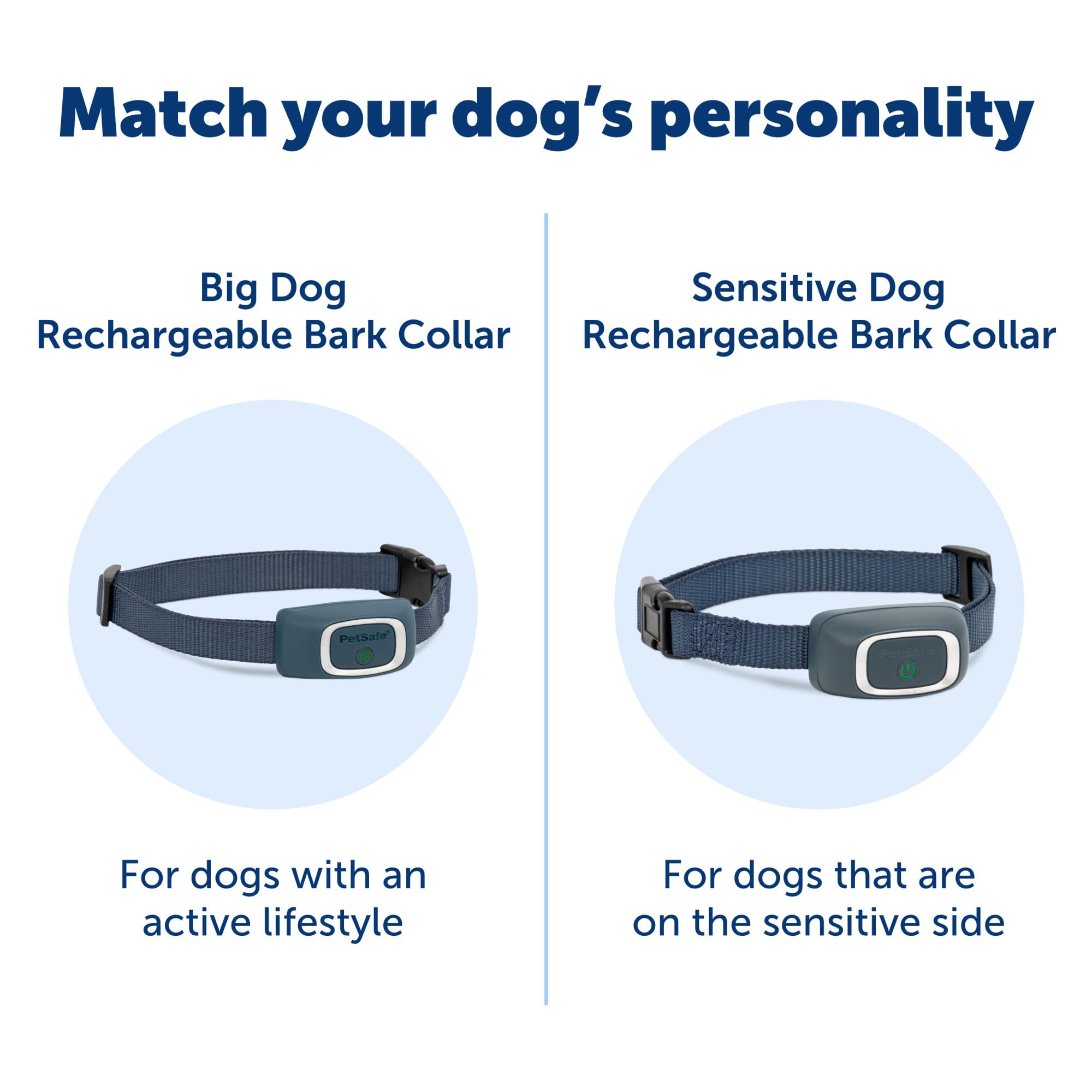PetSafe Rechargeable Bark Collar, 15 Levels of Automatically Adjusting Static Correction - Rechargeable, Waterproof - Reduces Barking and Whining - for Small, Medium, and Large Dogs Over 8 lb