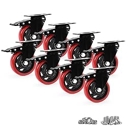 Caster Wheels, Heavy Duty 4 Inch Casters Set of