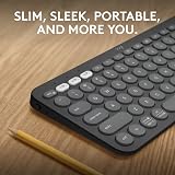 Logitech Pebble Keys 2 K380s Multi-Device Bluetooth Keyboard UK QWERTY Graphite view 2