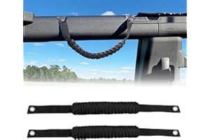 Roll Bar Grab Handles, 2Pcs Paracord Grip, Premium Paracord Grips Fit 2021 2022 Accessories, Interior Accessories (Black 2Pcs