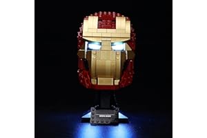 LIGHTAILING Light Set for Super Heroes Iron Man Helmet Building Blocks Model - Led Light kit Compatible with Lego 76165(Not Include The Model)