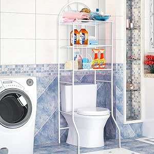 MorNon Baño Blanco Estante de Almacenamiento de 3 Niveles ...