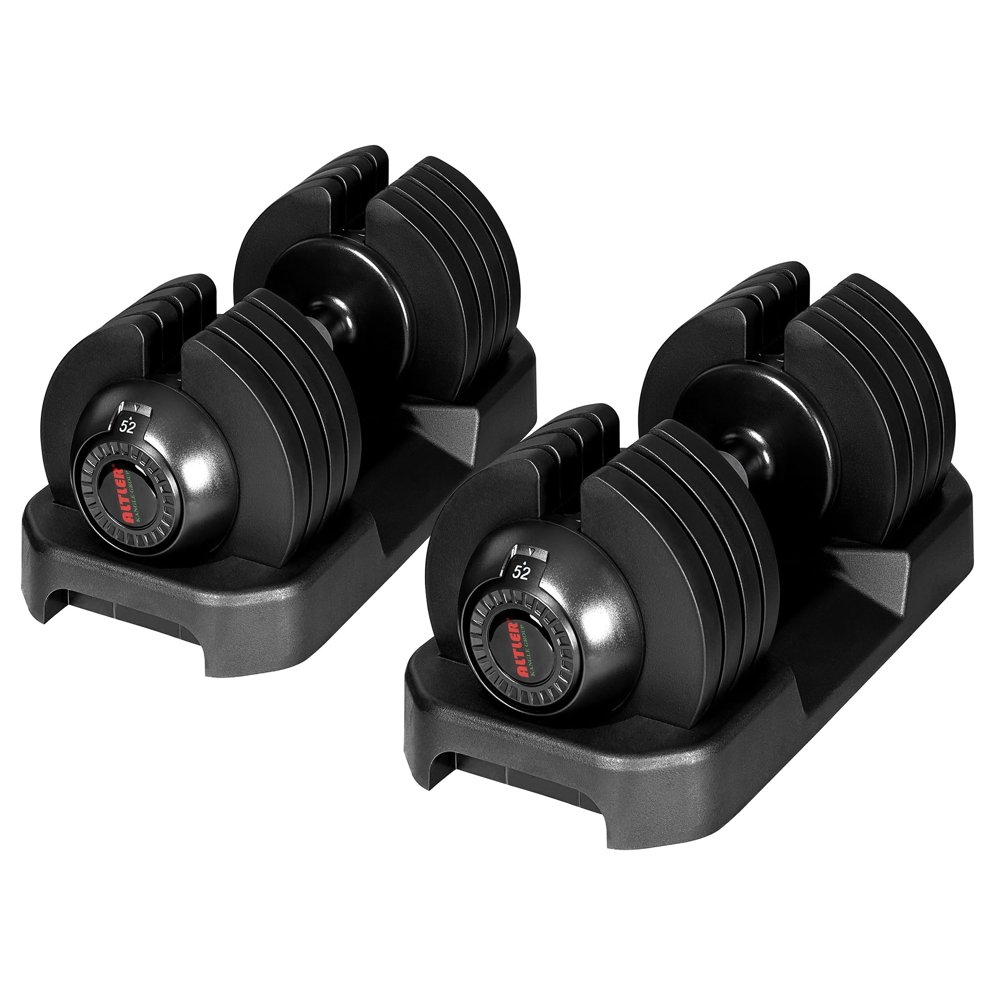 Photo 1 of ****ONLY ONE***Adjustable Dumbbell Set with Tray - 52lbs, Anti-Slip Handle & Weight Plate for Home Strength Training