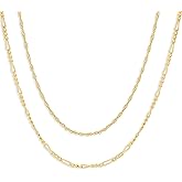 Milla Layered Necklaces for Women – 14K Gold Plated or Silver Plated Dainty Necklace Stack, Trendy Double Chain Necklace Set
