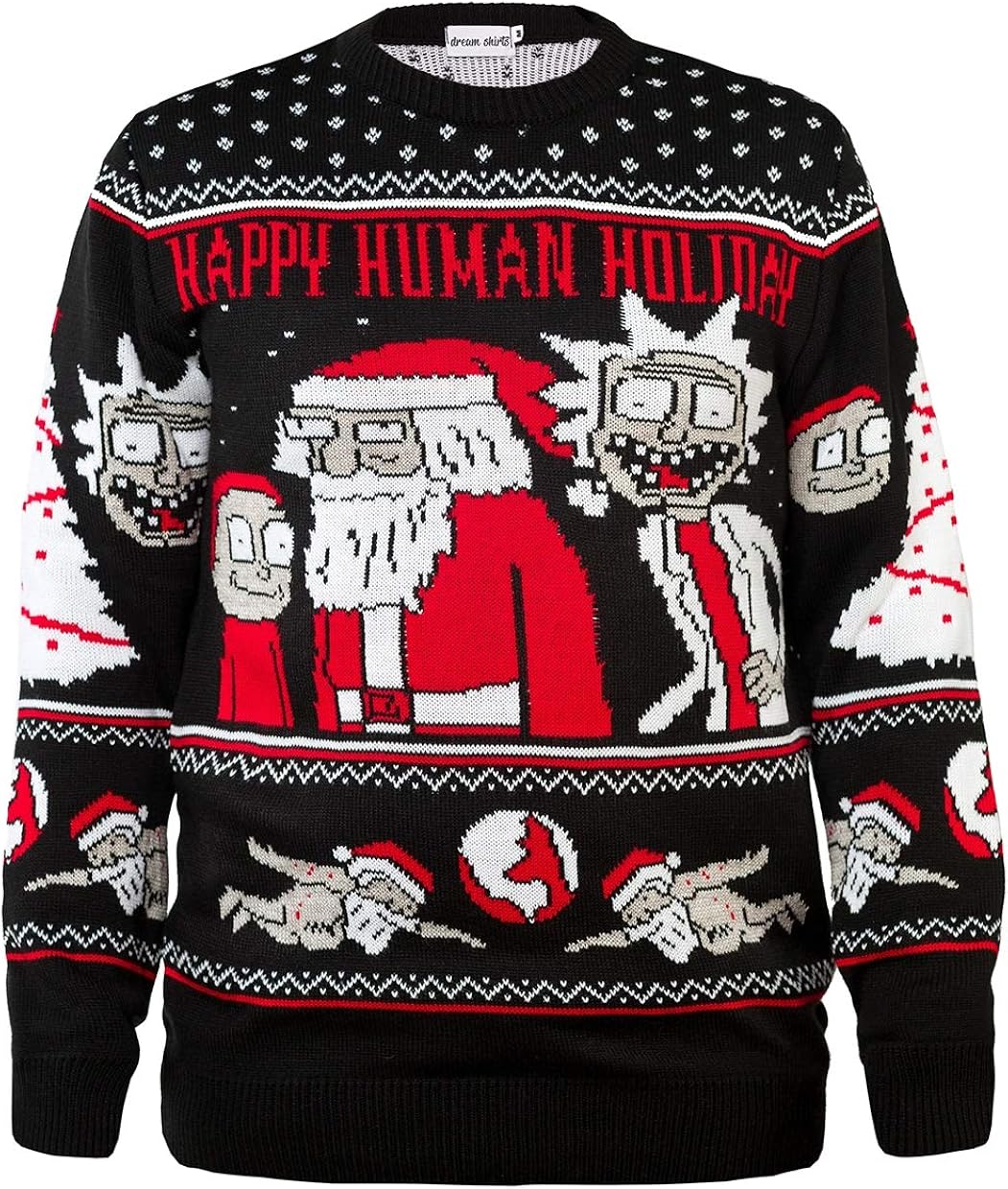 happy human holiday sweater