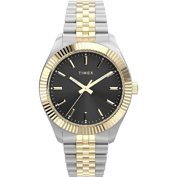Timex Women\'s Gold Watch with Black Dial Timex Marlin Quartz GMT 40mm Black Gold SS | Watches.com main image 3