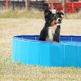Jsdoin Large Foldable Dog Pool PVC Non-Slip Paddling Pool 120x30cm view 4