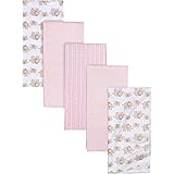 Gerber Boys and Girls Newborn Infant Baby Toddler Nursery 100% Cotton Flannel Receiving Swaddle Blanket, Elephants Pink, Pack