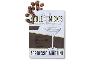 Noble Mick's Single Serve Craft Cocktails - Espresso Martini Drink Mix (Bundle of 6 Packets) - 25 Calories