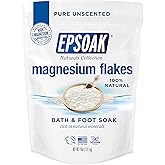 Epsoak Naturals Collection Magnesium Flakes for Foot Spa & Relaxing Bath, 4 lb, 100% Natural & Unscented Zechstein Magnesium Chloride