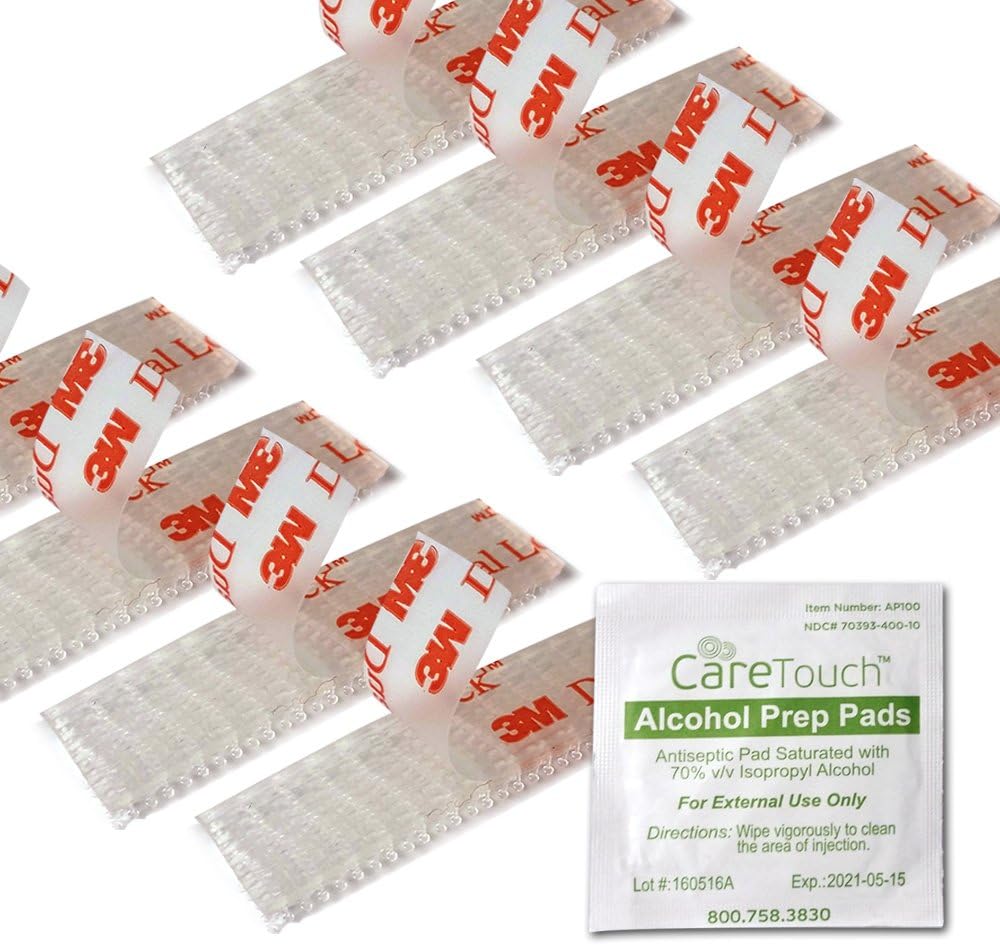 AutoBoxClub - Heavy Duty Mounting Strips/EZ Pass Mounting Strips/Mounting Strips for EZ Pass Holder/IPass Holder/Fastlane Mounting Kit - 8pcs (4sets) Reclosable Fastener with Alcohol Prep Pad: Automotive