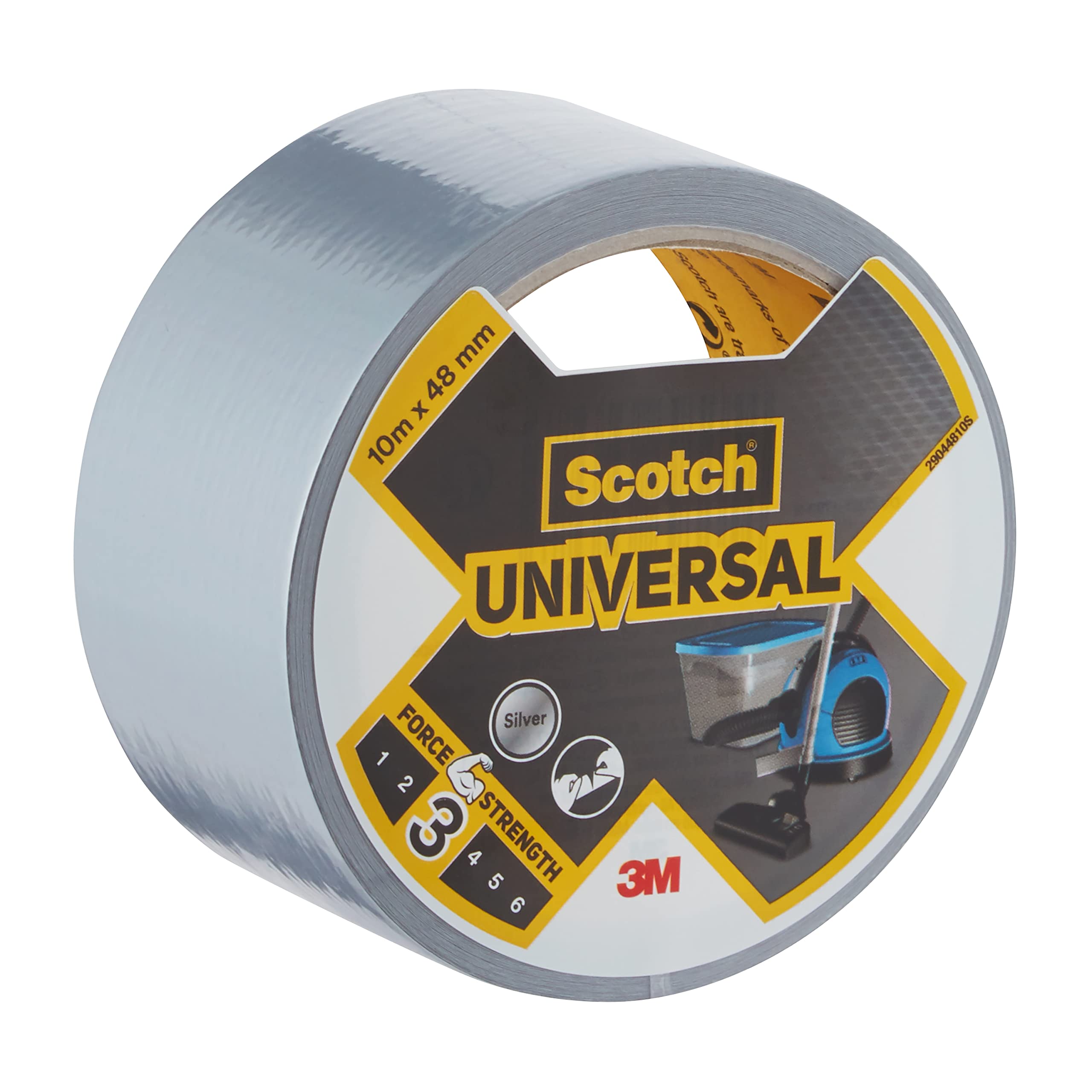 Scotch Universal Duct Tape Silver 2904, 10m x 48mm