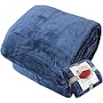SOLARON Queen Blanket Soft Extra Large for Fall Winter Spring All Season Cozy Warm 430GSM Medium Weight Thermal Thick Flannel Fleece for Couch Bed Sofa 88 x 95 inches (Deep Blue, 2)