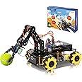 ACEBOTT 5DOF Smart Robot Arm Car Kit, 4WD Remote Control Car Compatible with Arduino/Python/Blockly Programming Project/STEM Education/Science Coding Kit for 12+ Teens and Adults Unique Gifts