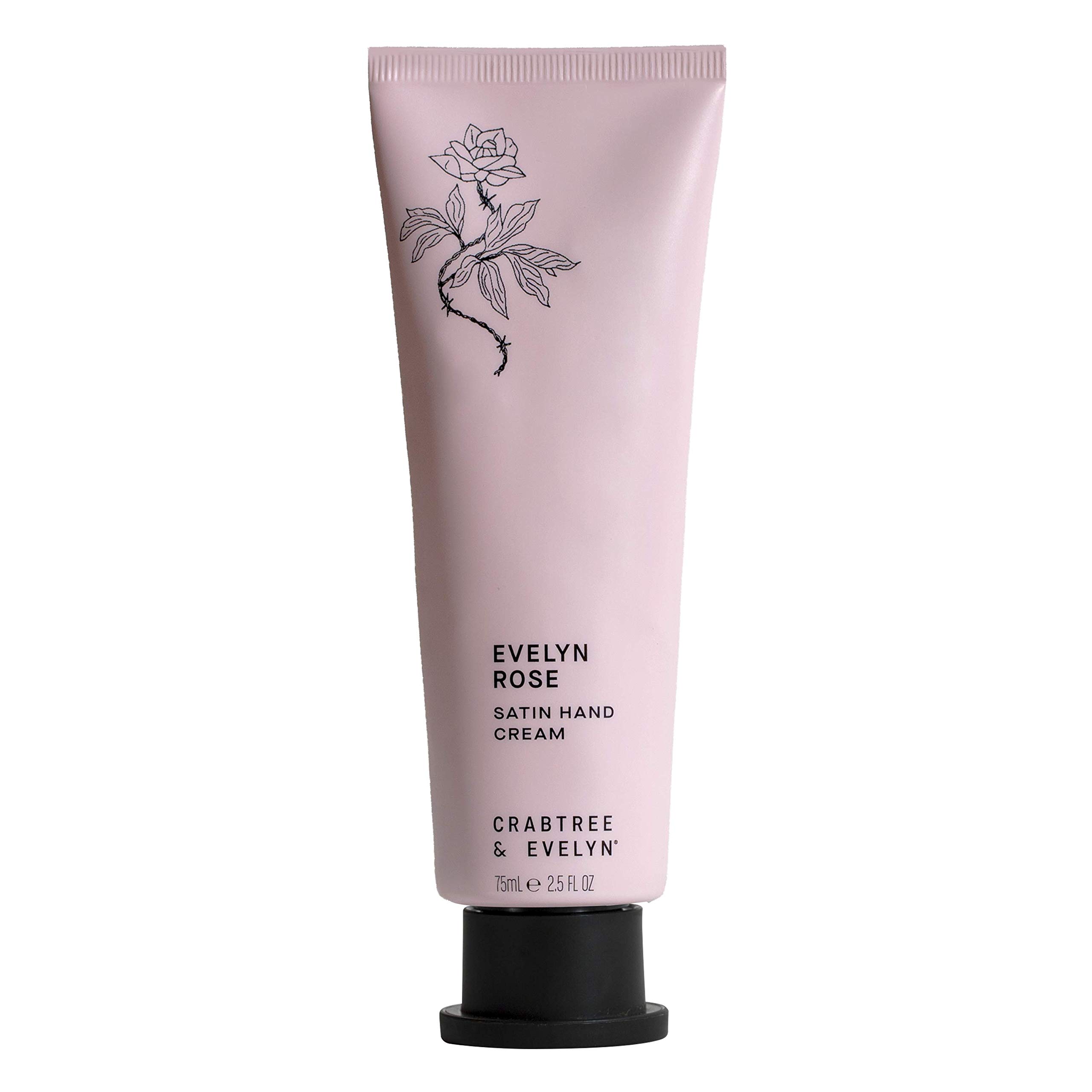 Crabtree & Evelyn Rose Satin Hand Cream, Soothes Dry Hands & Rich in Moisture, 75 ml
