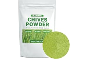 HOLFLYING Chives Powder - 4.0 oz, All-Natural Culinary Spices for Cooking, Seasoning, Garnishing, Soups, Salads, and Baking, No Additives, No GMO