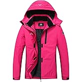 MOERDENG Women's Snow Ski Jacket Warm Winter Coat Waterproof Snowboarding Jacket with Zippered Pockets