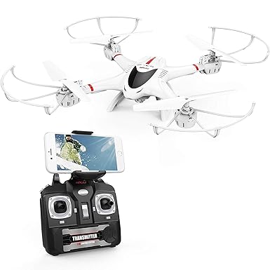 DBPOWER FPV Drone avec Caméra WiFi Live Video, 4 Channel 6 Axe RTF