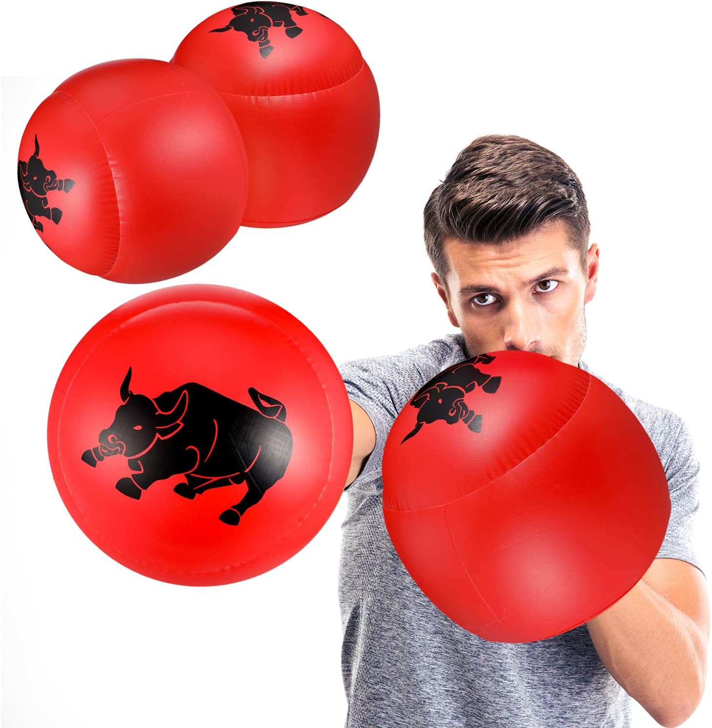 Skylety 2 Pairs Inflatable Boxing Pillows, Inflatable Boxing Gloves